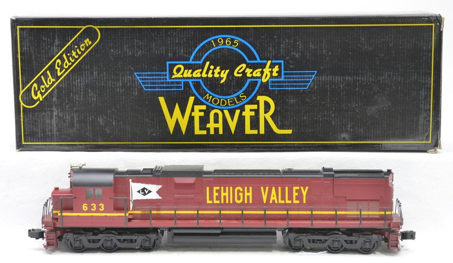 Weaver Lehigh Valley Alco C-628 Diesel MIB: Weaver Gold Edition Lehigh Valley Alco C-628 diesel numbered 633 in OB, C-9.