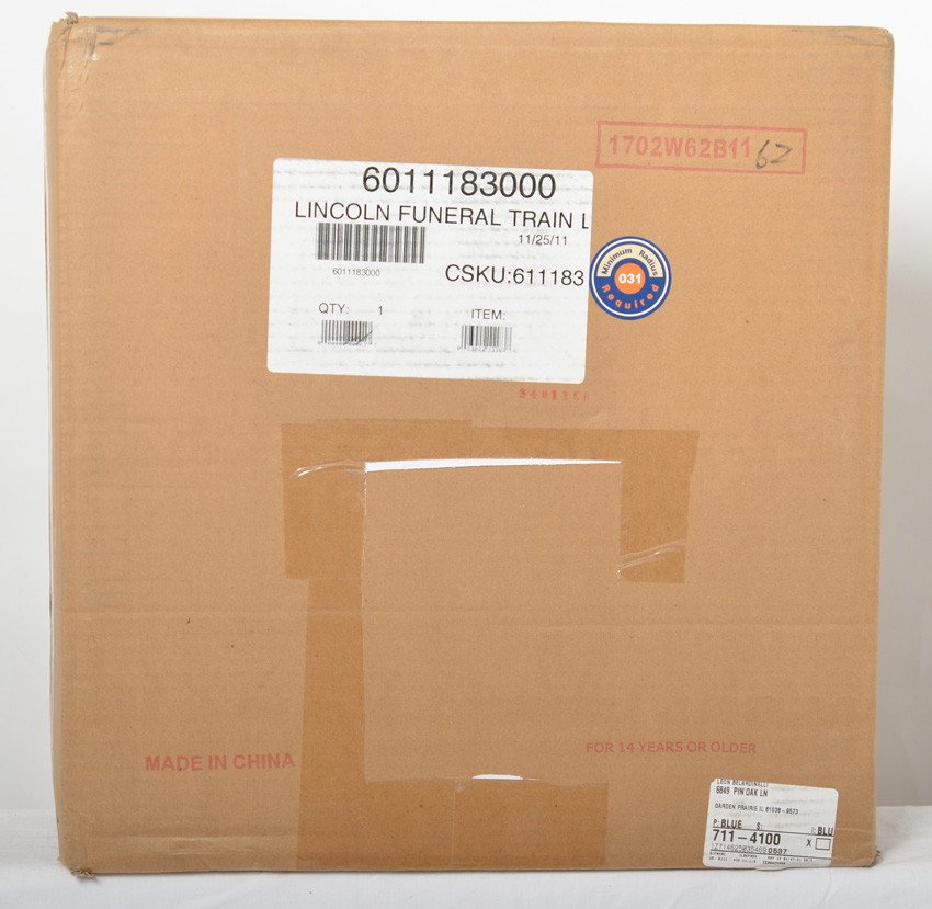 Lionel Lincoln Funeral Train 11183 Jun 21 2013 Stout Auctions