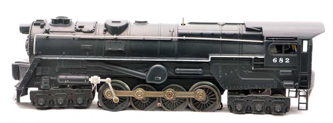 Lionel Postwar 682 Black Steam Turbine Loco: Lionel postwar 682 black 6-8-6 steam turbine loco, C7-8.