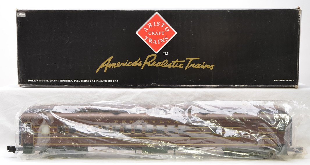 Aristo Craft Heavyweight ART-31701 PRR LN OB: Aristo Craft Trains 1 gauge 1/29 scale heavyweight ART-31701 Pennsylvania combine in OB, C8.