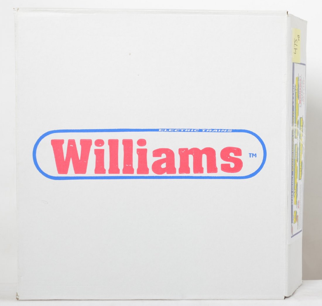 Williams C&NW F-7 A-B-A with Trueblast: Williams modern O gauge Chicago and Northwestern F-7 A-B-A diesel locomotive set in OB. Catalog number is F7-3006 Powered locomotive features True Blast II horn and bell. Set box is opened but locos a