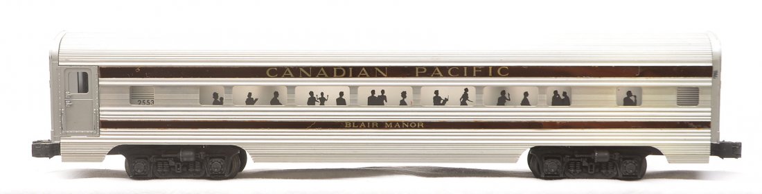 Lionel 2553 Aluminum CP Blair Manor Pullman: Lionel postwar 2553 aluminum Canadian Pacific Blair Manor Pullman, C7-8.