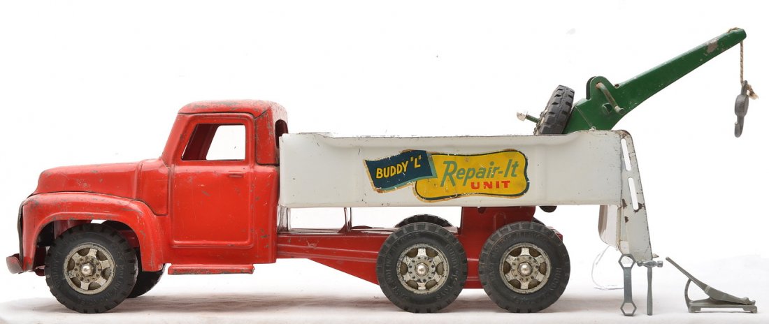 Buddy L 3667 Repair-It Unit Wrecker w/Tools: Buddy L pressed steel no. 3667 Repair-It Unit wrecker with tools, circa 1954-55, C5.