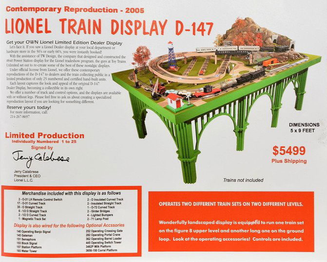 Lionel train table sales