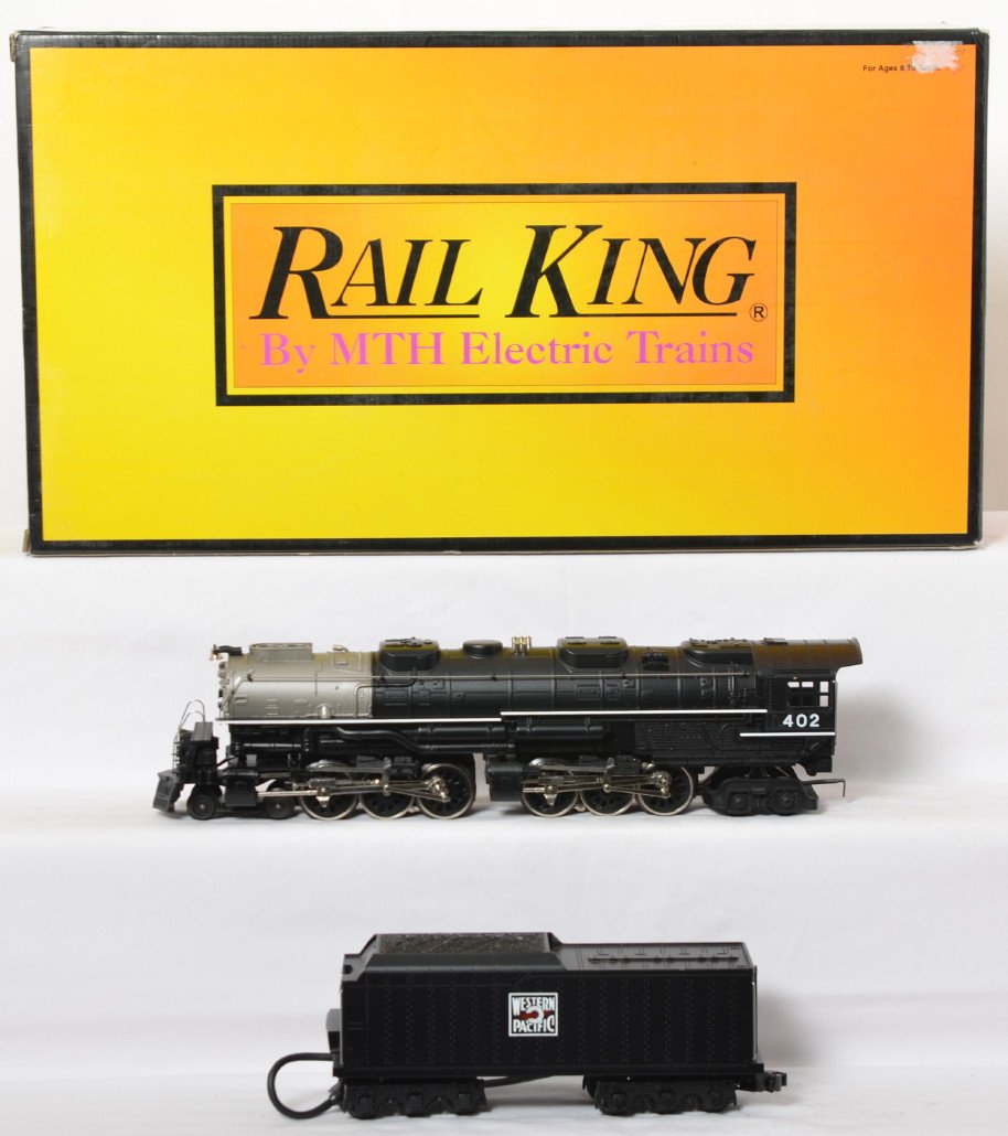 Railking Western Pacific Challenger with Proto 2: MTH Railking modern O Gauge Western Pacific Challenger in OB. Catalog number is 30-1196-1. Loco features Protosound 2.0, DCS control, Protosmoke, Protocoupler, and more. Loco is C8 with run time. OB h