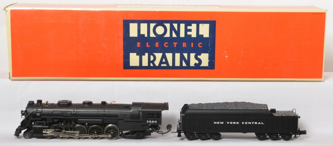 Lionel 18009 NYC Mohawk L-3 Class Loco: Lionel modern O gauge 18009 New York Central 4-8-2 Mohawk L-3 class loco and tender in OB. Loco is C9 with no signs of running, appears to have been displayed only. Coal pile starting to develop white