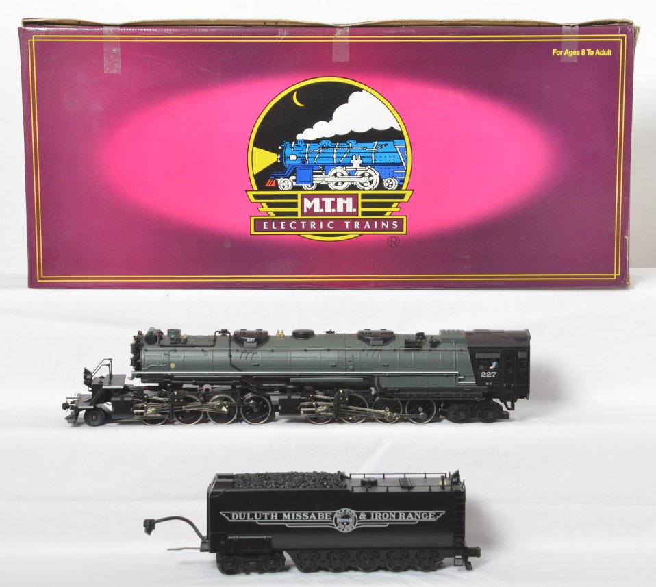 MTH DM&IR Yellowstone steam locomotive with Proto: MTH modern O gauge 20-3030-1 Duluth Missabe and Iron Range Yellowstone steam locomotive in OB. Loco features Protosound, Protosmoke, Protocoupler, and more. Loco is C8-9 with little run time beyond a 