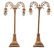 Lionel Prewar two State Brown Lamp Shades