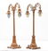 Lionel Prewar two State Brown Lamp Shades - 3