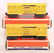 608: Two Lionel 6656 stock cars, OB's
