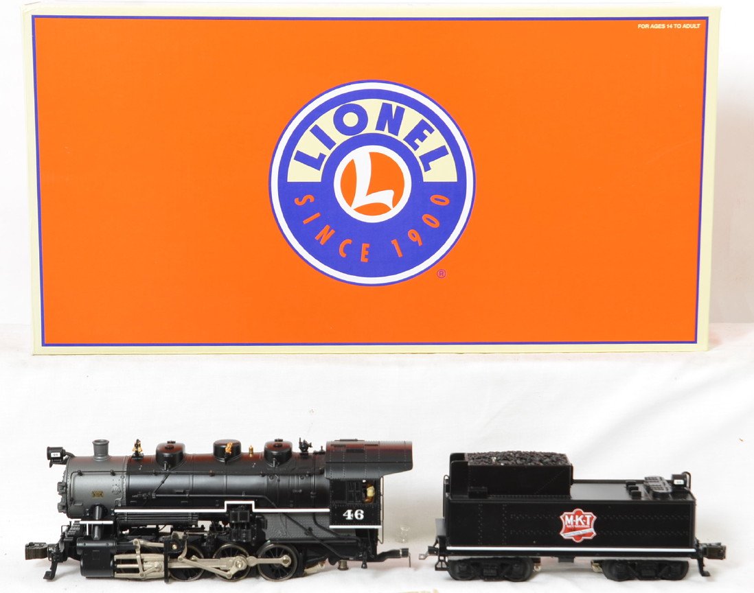 Lionel MKT 11274 0-8-0 loco with Legacy: Lionel modern O gauge 11274 MKT 0-8-0 steam locomotive in OB. Loco features Legacy control, Legacy Railsounds, fan driven smoke unit, Electrocoupler, and much more. Loco is C9-10. Only one slight flaw