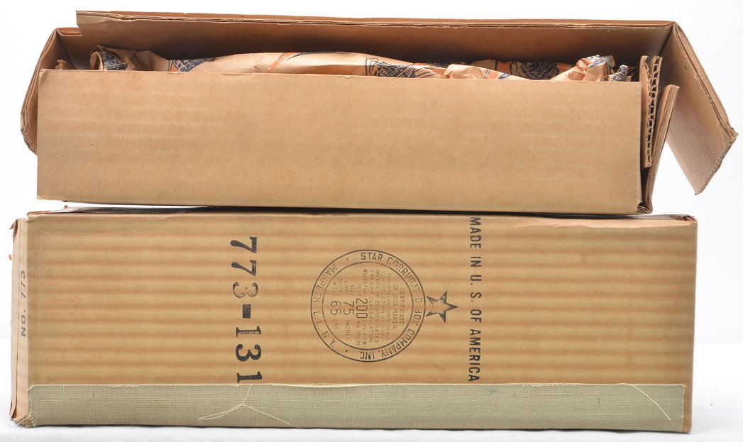 Lionel Postwar 773 Hudson Loco OB ONLY: Lionel postwar 773 Hudson steam loco original box only for the 1950 version including the original cardboard insert and original paper wrap. The OB is stamped 773X, sealed on one end and has all flaps