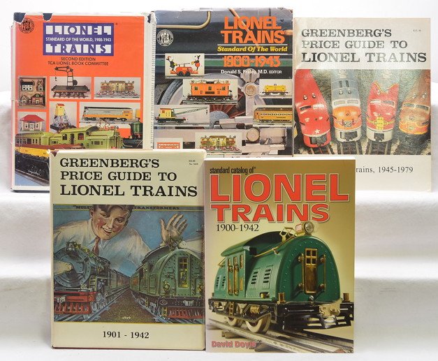 Selection of Lionel Prewar Reference Books: Selection of Lionel prewar reference books including; Lionel Trains Standard of The World 1900-1943 TCA, Lionel Trains Standard of The World 1900-1943 Second Edition TCA Lionel Book Committee, Standar