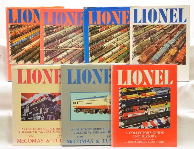 Lionel Collectors Guide & History Six Volume Set: Lionel A Collectors Guide & History of Lionel trains by McComas & Tuohy including; Volume I: Prewar O Gauge, Volume II: Postwar, Volume III: Standard Gauge, Volume IV: 1970-1980, Volume V: The Archive
