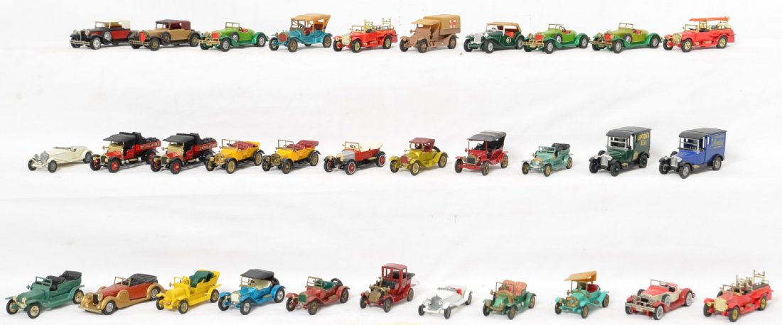 Two Matchbox Models of Yesteryear display cases FULL: Two Matchbox Models of Yesteryear display cases full of cars, cases are dated 1969. Cars should clean C7 to C9-10. Y-8, Y-14 , No. 15, No. 11, No. 10, Y-6 & Y-7, No. 2, Y-8, Y-1, Y-13, Y-6, Y-13, Y-8,