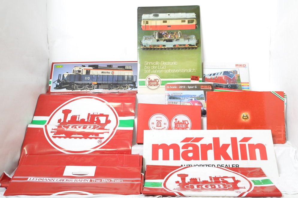LGB customer sacks, dealer poster, catalogs, more: LGB customer sacks, dealer poster, catalogs, more. Group is sold as it is shown in our photos with NO returns.