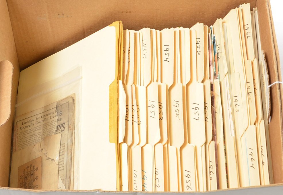 Lionel catalogs 1936-1969: Lionel pre and postwar catalogs. Catalogs range from 1936 to 1969. Many are nice, some are not. At least one catalog for all years minus a few years. No 1945.