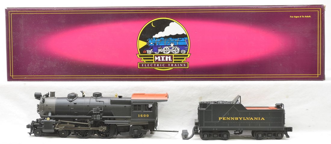 Lionel 20-3038-1 PRR Atlantic Steam Loco OB: MTH 20-3038-1 Pennsylvania 4-4-2 Atlantic die cast steam loco with Proto-Sound in OB with outer shipping carton, C8.