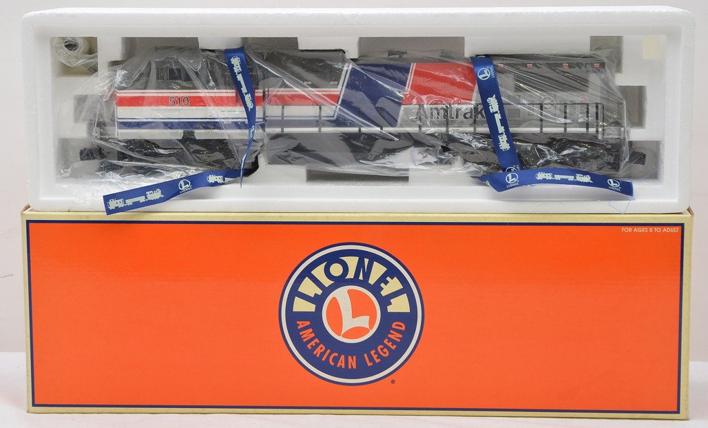 Lionel 18252 Amtrak Dash-9 Diesel w/RailSounds: Lionel 18252 Amtrak Dash-9 diesel engine with RailSounds in OB, C8.