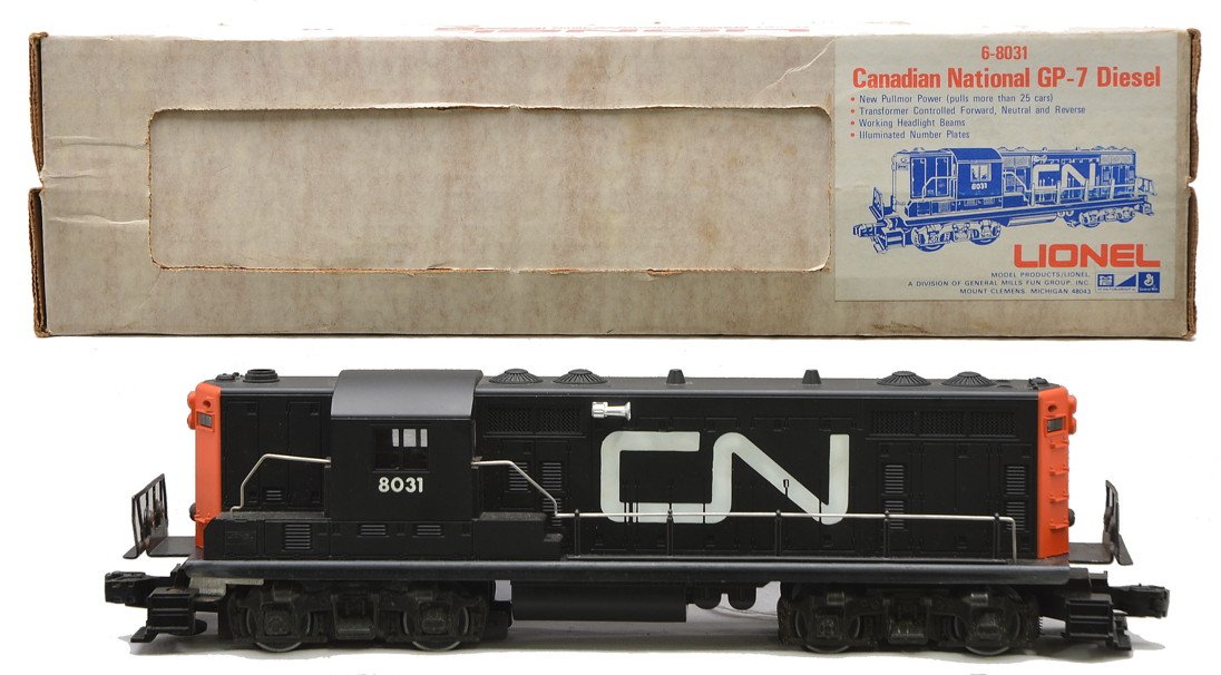 Lionel 8031 Canadian National GP7 Diesel: Lionel 8031 Canadian National GP7 diesel in OB, C7.