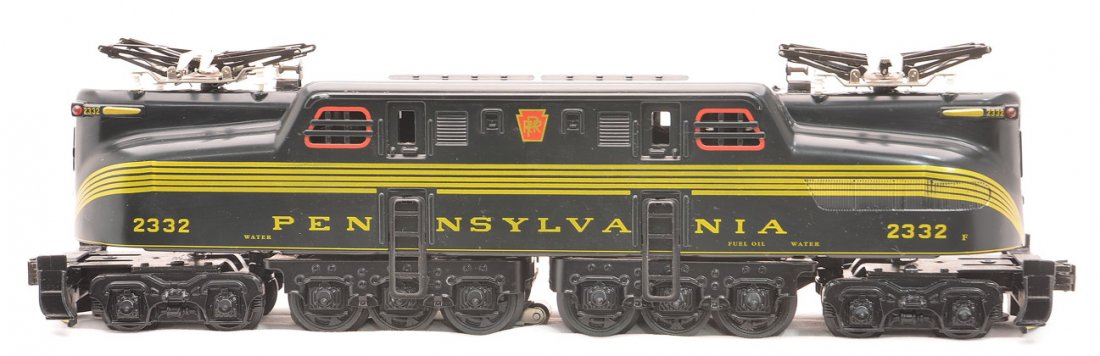 Williams GG-3001A 2332 Gr. PRR GG1 Loco: Williams GG-3001A 2332 green Pennsylvania five stripe GG1 electric loco, C8.