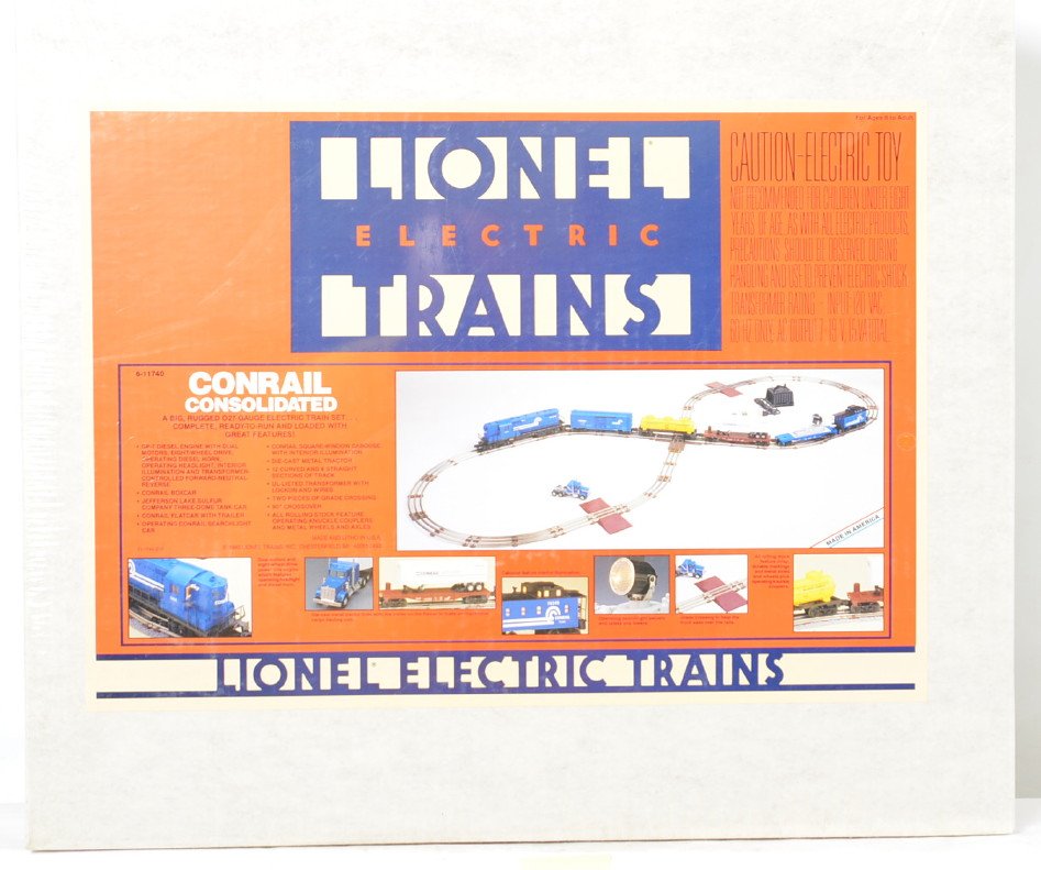 Lionel 11740 Conrail Consolidated set sealed: Lionel modern O gauge 11740 Conrail Consolidated set factory sealed in plastic C10.
