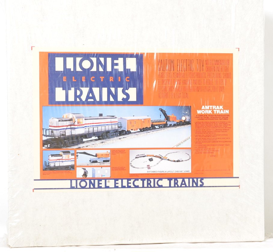 Lionel Amtrak 11723 work train set: Lionel modern O Gauge Amtrak 11723 work train set in OB. Set is factory sealed in the OB C10.