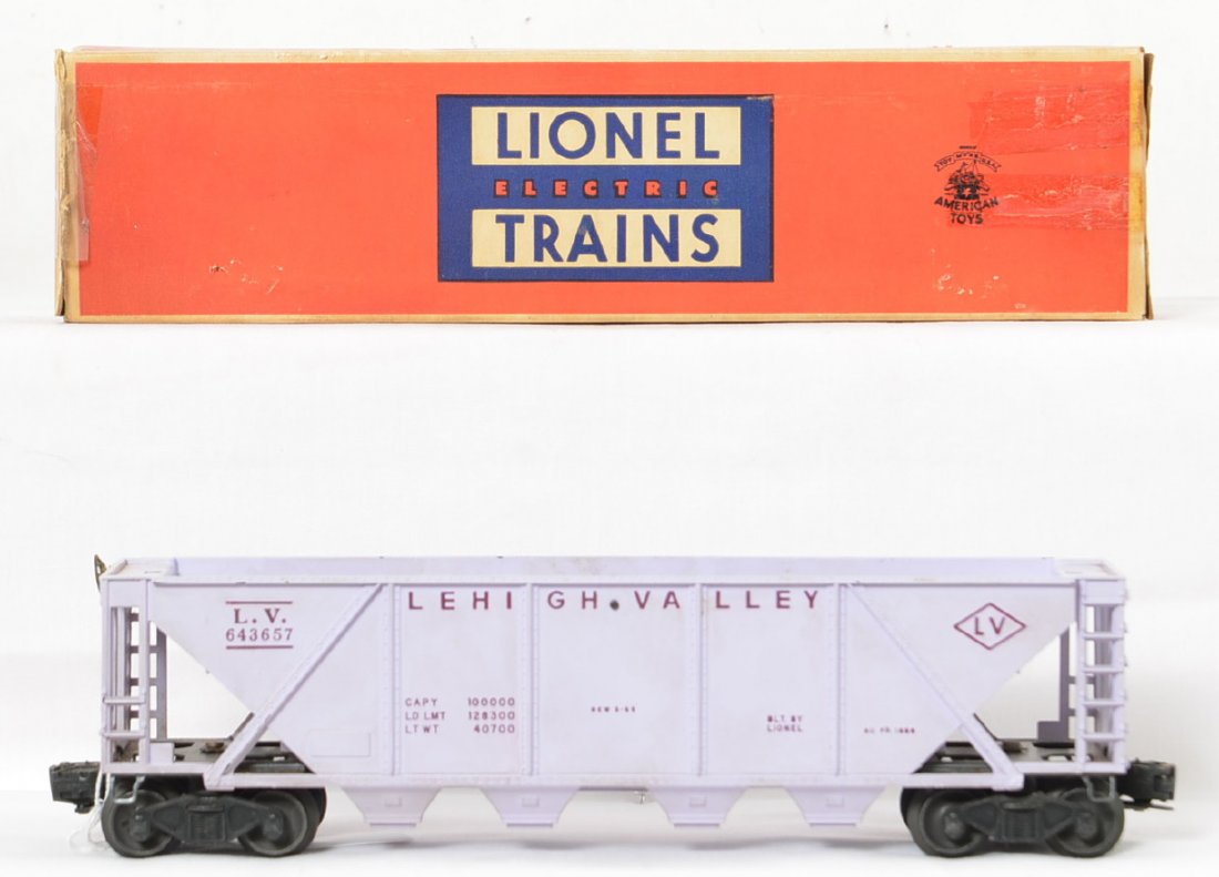 Lionel Postwar 6436-500 Girls Train hopper in OB: All original, one-owner piece in great shape with no chips, cracks or broken parts. The paint has wear as seen and it is a little dirty but was well loved and could clean up to be a bit nicer. The ori