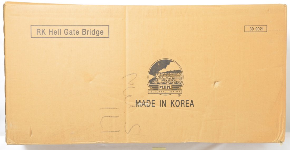 Railking 30-9021 Hellgate bridge: MTH modern O gauge Railking 30-9021 Hellgate bridge in OB. Bridge appears sealed C10.