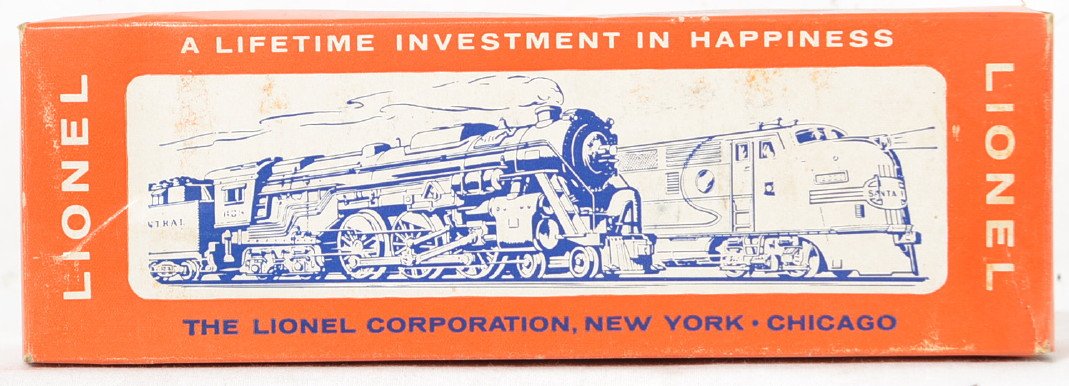 TOUGH Lionel 6407 flat with missile BOX ONLY: Very nice picture box found in only one uncatalogued set. No missing flaps or tape repairs but has a very small tear and two faint creases.