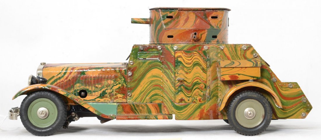 1930â€™s Marklin Armoured Car NICE: Fantastic 1930â€™s Marklin clockwork armored car from a kit. No key but clockwork is in superb visual condition. The car has minimal wear and is only missing the rear plate. The tires are in grea
