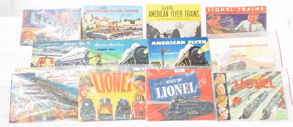 American Flyer & Lionel original catalogs prewar &: Group of Lionel and American Flyer prewar and postwar catalogs. Most are from the 40Ã•s 50Ã•s and 60Ã•s but there is a nice 1939 Lionel catalog as well. There are some with minor damage and o