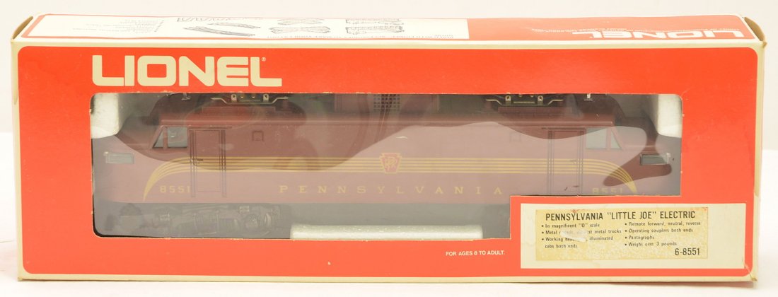 Lionel 8551 PRR Little Joe EP-5 Loco LIKE NEW OB: Lionel 8551 Pennsylvania Little Joe EP-5 electric loco in OB, C8.