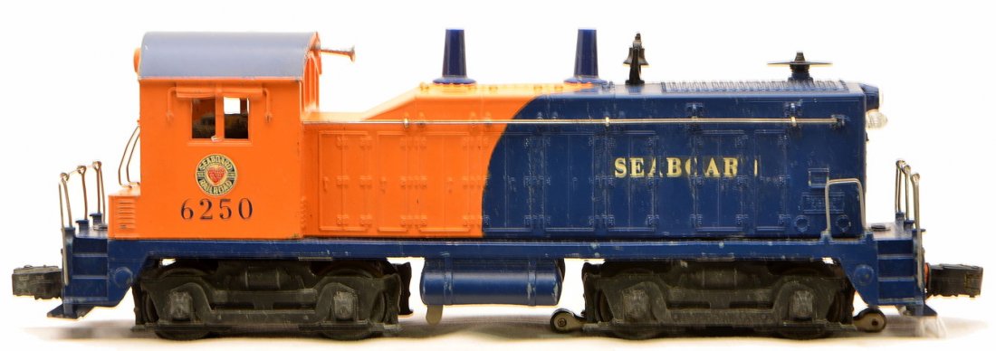 Lionel 6250 Seaboard NW2 Switcher w/Decal: Lionel postwar 6250 Seaboard NW2 switcher, the version with the decal, C6.