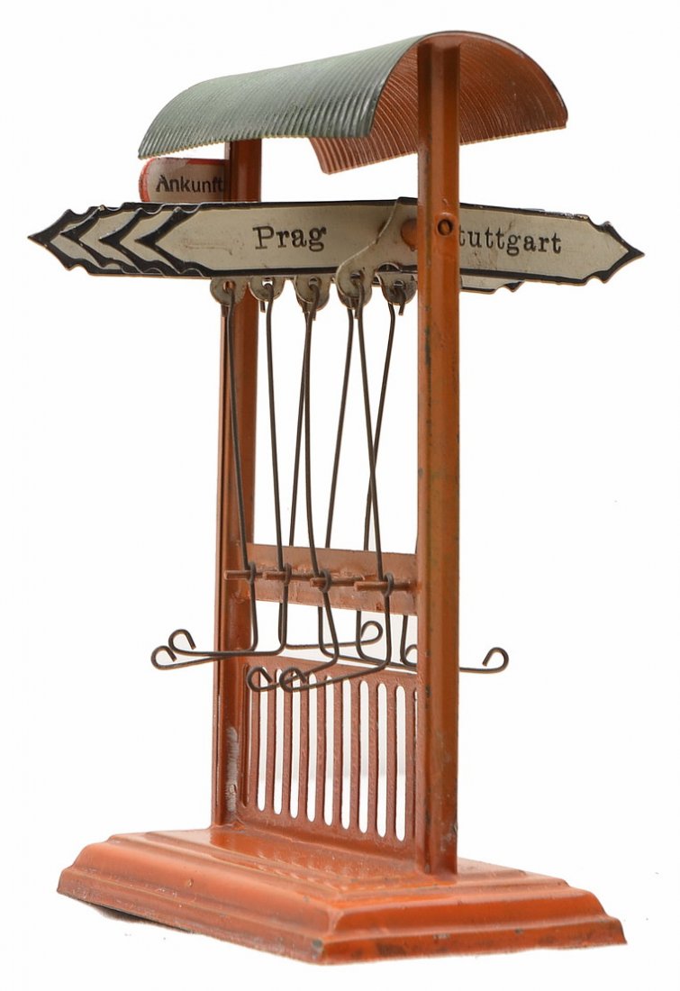 Marklin 2647/8 European City Destination Stand: Marklin prewar 2647/8 (32450) European city destination stand with ten signs, C7.