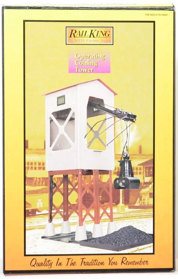 MTH Rail King S gauge 9046 operating coaling tower in: MTH Rail King S gauge 9046 operating coaling tower in original box, has been displayed but still C8-9 with nice box, insert & instructions.