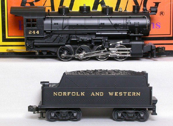 MTH RK-1111L Norfolk and Western 0-8-0 244: MTH RK-1111L Norfolk and Western 0-8-0 244, designed for O27 track, C8 in OB with instructions.