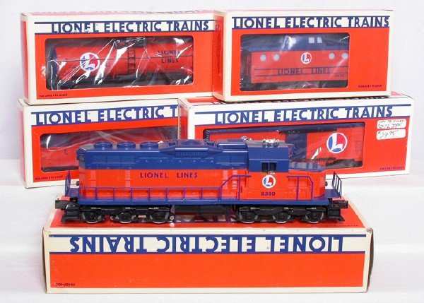 Lionel Lines freight set 8380 6214 6313 9849 9239: Lionel Lines freight set including 8380 SD28 loco, cars 6214 6313 9849 9239, all C9-10 in OBs.