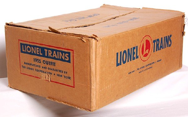 Lionel 2254W Congressional Set Box for 1955 Set: Lionel postwar 2254W Congressional set box from 1955. Included is some paperwork from set. The set box is clean and square with no tape and has nice graphics. The set number has been scored off with a