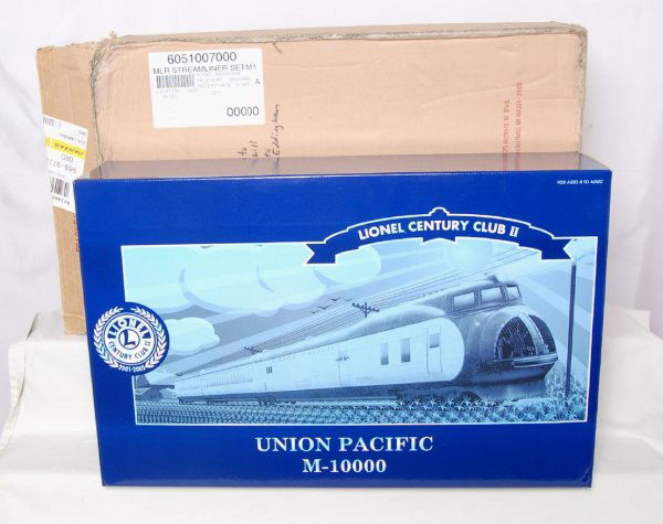 Lionel 51007 Century Club Union Pacific M-10000: Lionel 51007 Century Club II Union Pacific M-10000. All in original set box and shipping box, has been lightly run, C9.