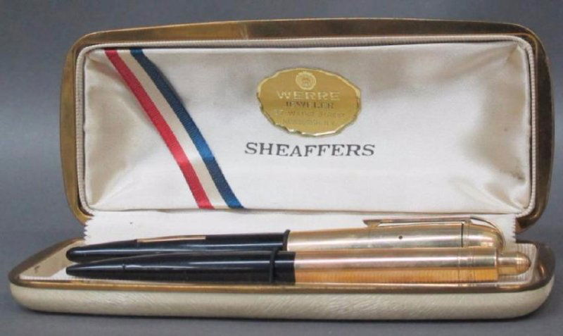 14K Eversharp Skyline Pen/ Pencil Set Ca. 1945 (1 of 5)