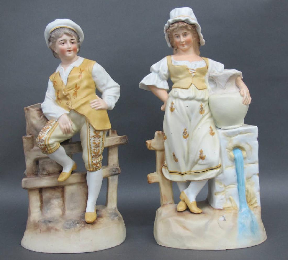 Bisque Figurines, Pair (1 of 10)