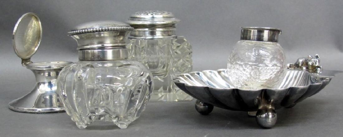 Glass and Sterling Inkwells (1 of 13)