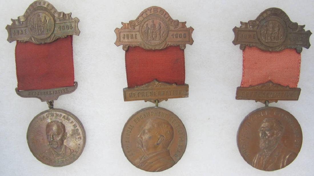 Lot of 3 Gettysburg Medals (1 of 4)