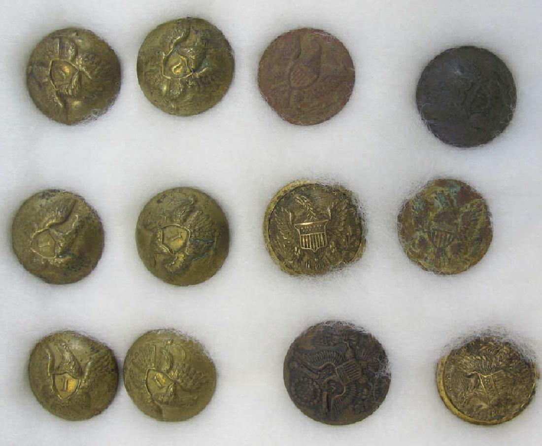 12 Civil War Uniform Buttons (1 of 13)