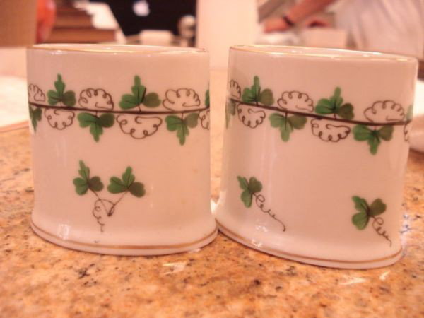 Pair of Herend Toothpick Holders: Pair of Herend Toothpick Holders, handpainted, marked "Herend Hvngary", H. 2"