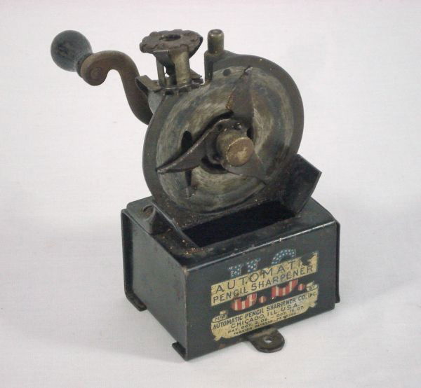 Automatic Pencil Sharpener: Automatic Pencil Sharpener, early 1900's