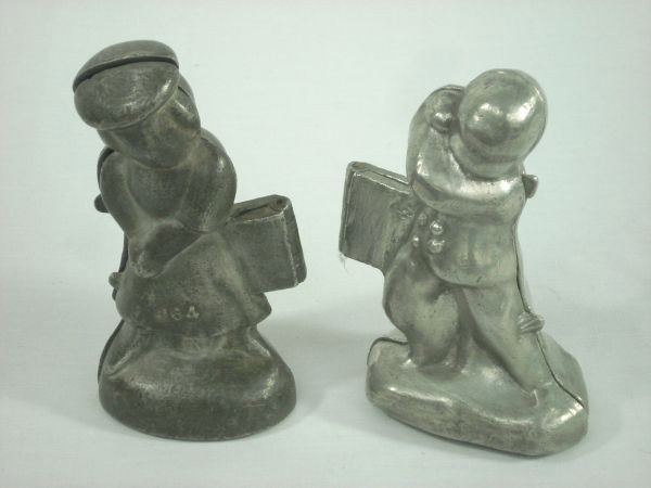 Golfer Chocolate Molds: 2 Chocolate Molds, Girl and Guy Golfers