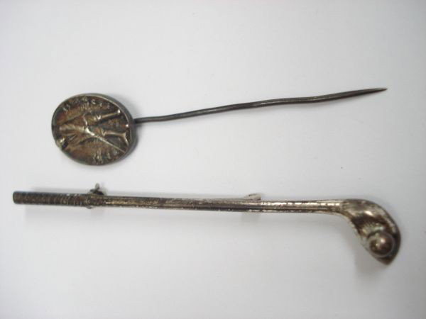 2 Sterling Silver Golf Pins: 2 Sterling Silver Golf Pins