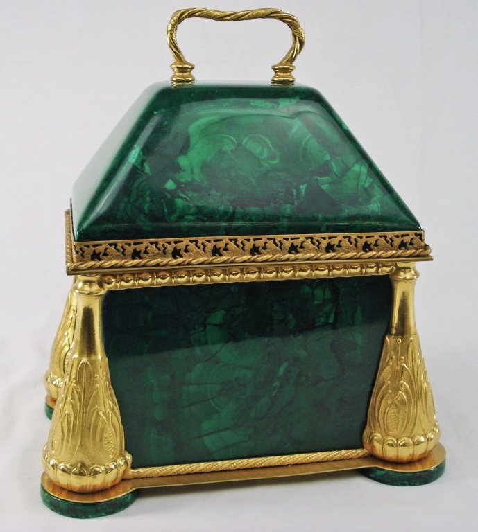 Malachite Document Box with Ormolu